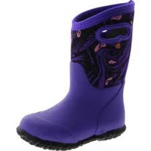 Bogs York Spooky insulated waterproof boots pull on boots purple ghosts size 12